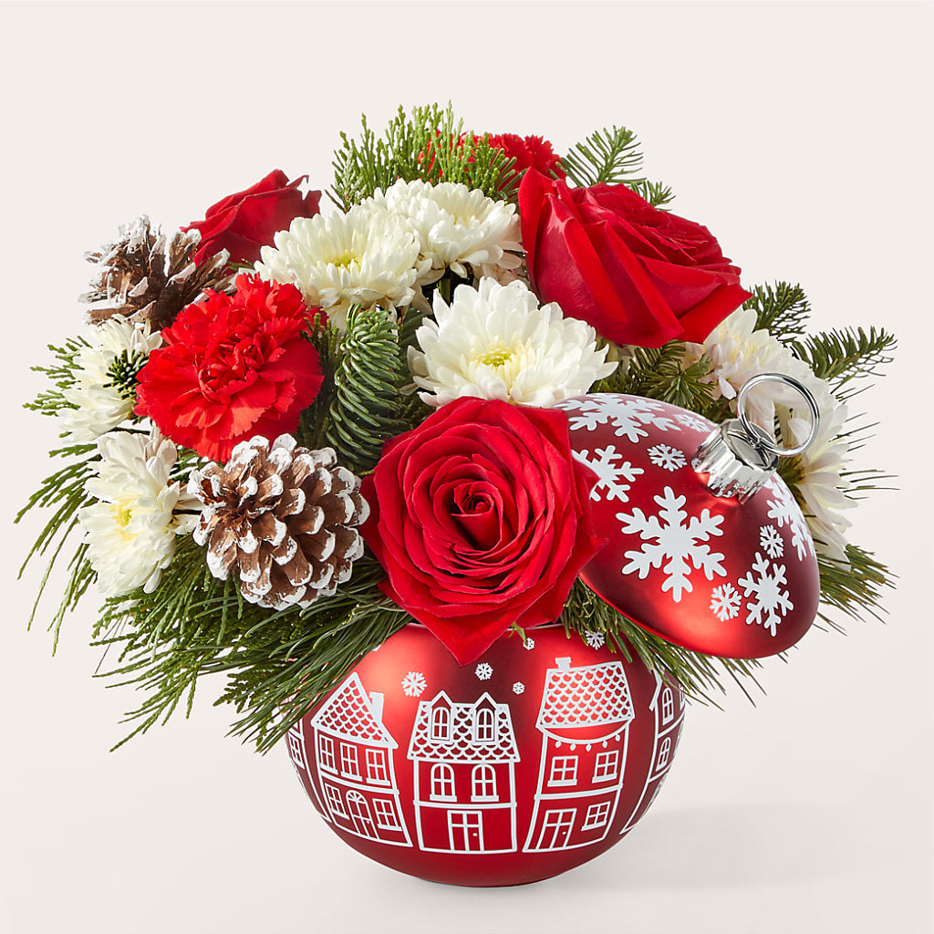 Christmas Village Ornament – Flowers By Us, Grand Forks ND
