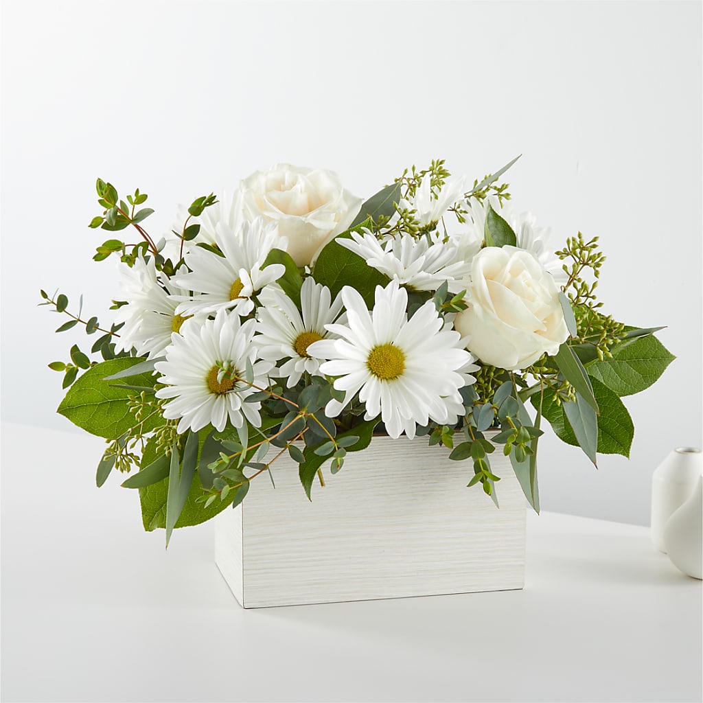 Fresh Linen Box Bouquet – Flowers By Us, Grand Forks ND