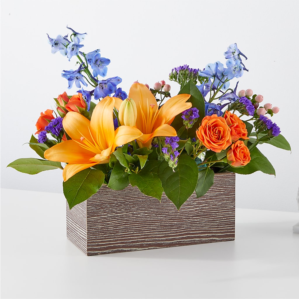 Radiant Citrus Box Bouquet – Flowers By Us, Grand Forks ND