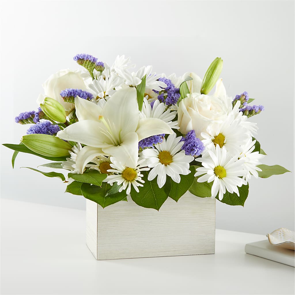 Beyond Blue Box Bouquet – Flowers By Us, Grand Forks ND