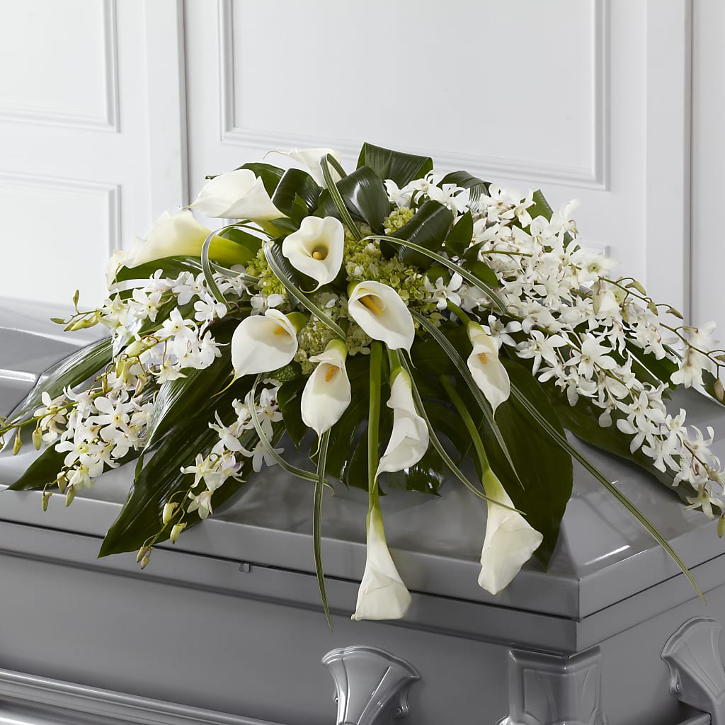 Angel Wings Casket Spray – Flowers By Us, Grand Forks ND