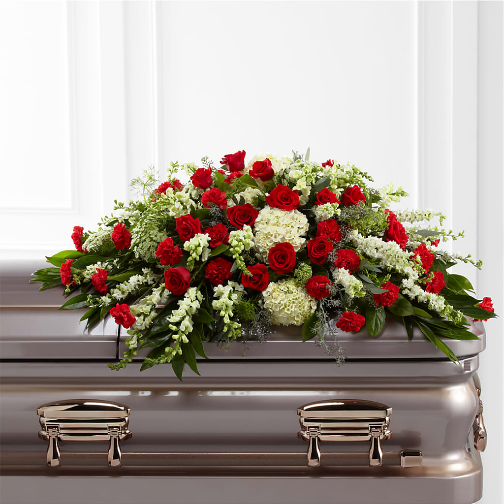 Sincerity Casket Spray – Flowers By Us, Grand Forks ND