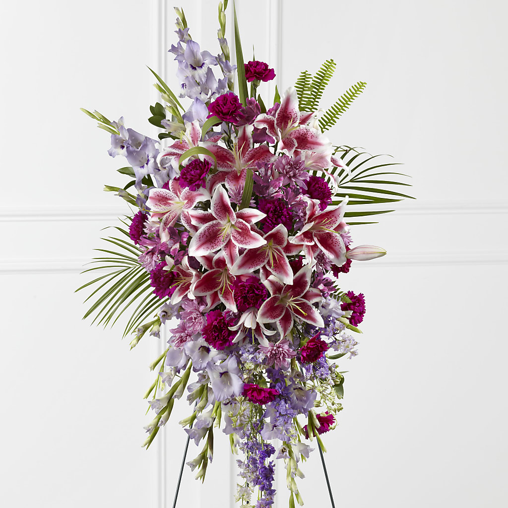 Tender Touch Standing Spray – Flowers By Us, Grand Forks ND