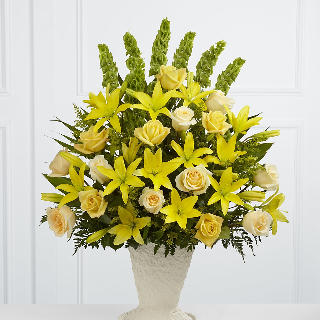 Golden Memories Arrangement – Flowers By Us, Grand Forks ND