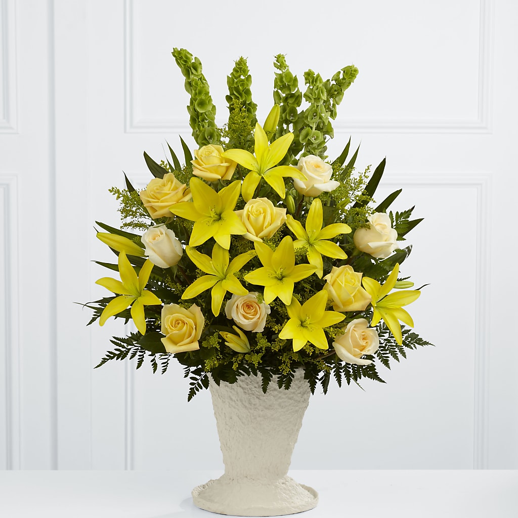 Golden Memories Arrangement – Flowers By Us, Grand Forks ND