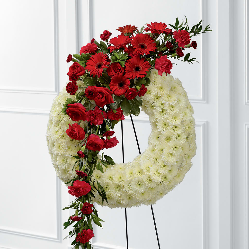 Graceful Tribute Wreath – Flowers By Us, Grand Forks ND