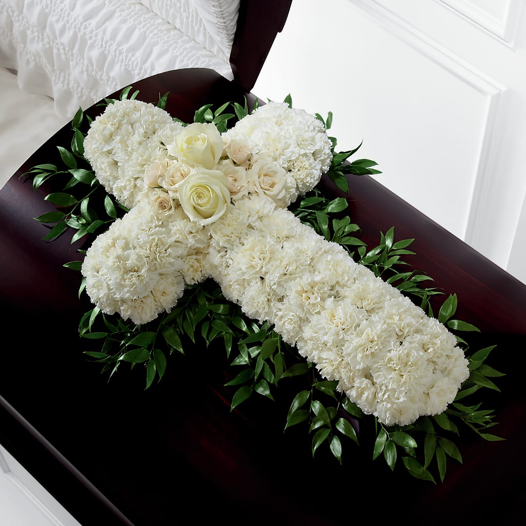 Peaceful Memories Casket Spray (Standard) – Flowers By Us, Grand Forks ND
