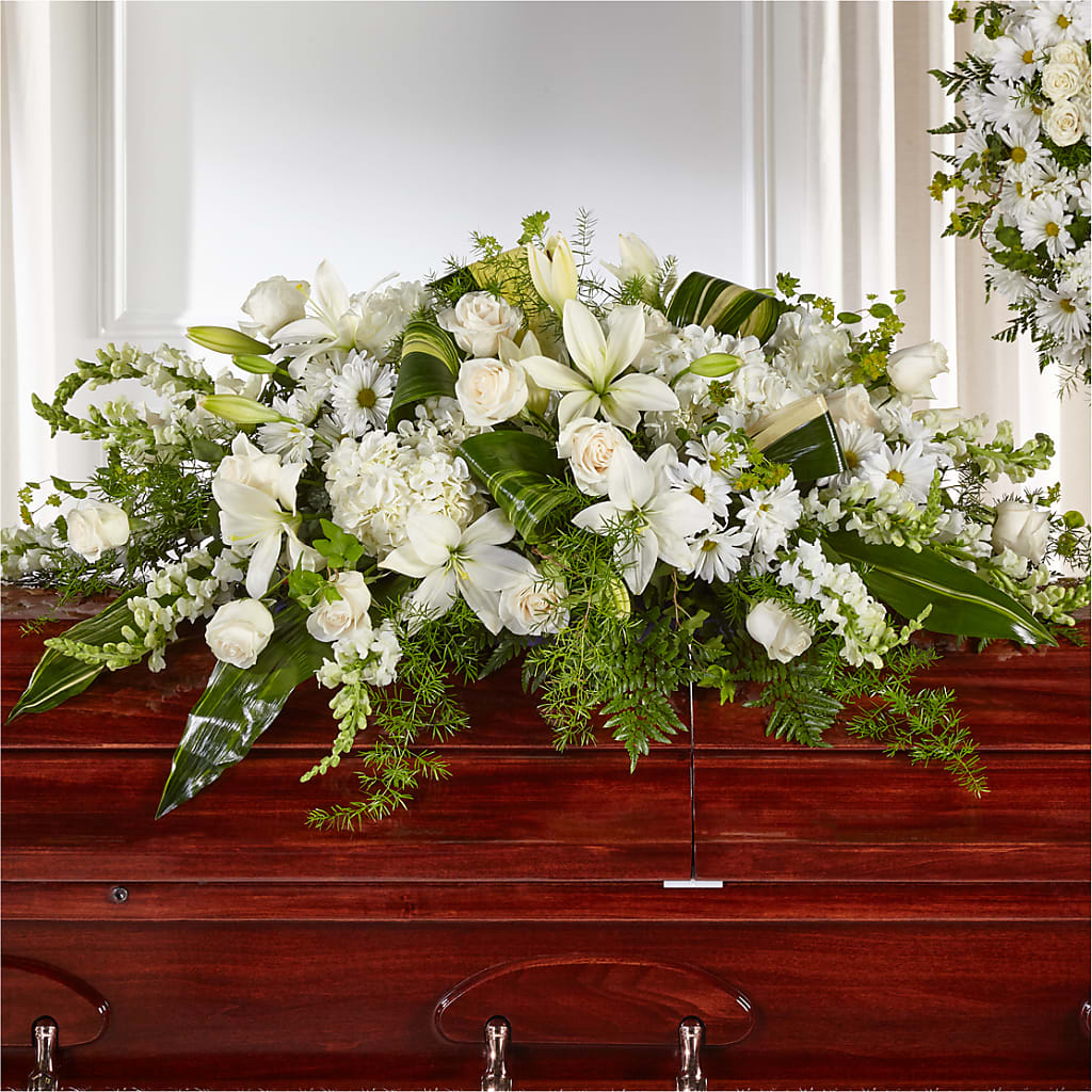Abundance Casket Spray – Flowers By Us, Grand Forks ND