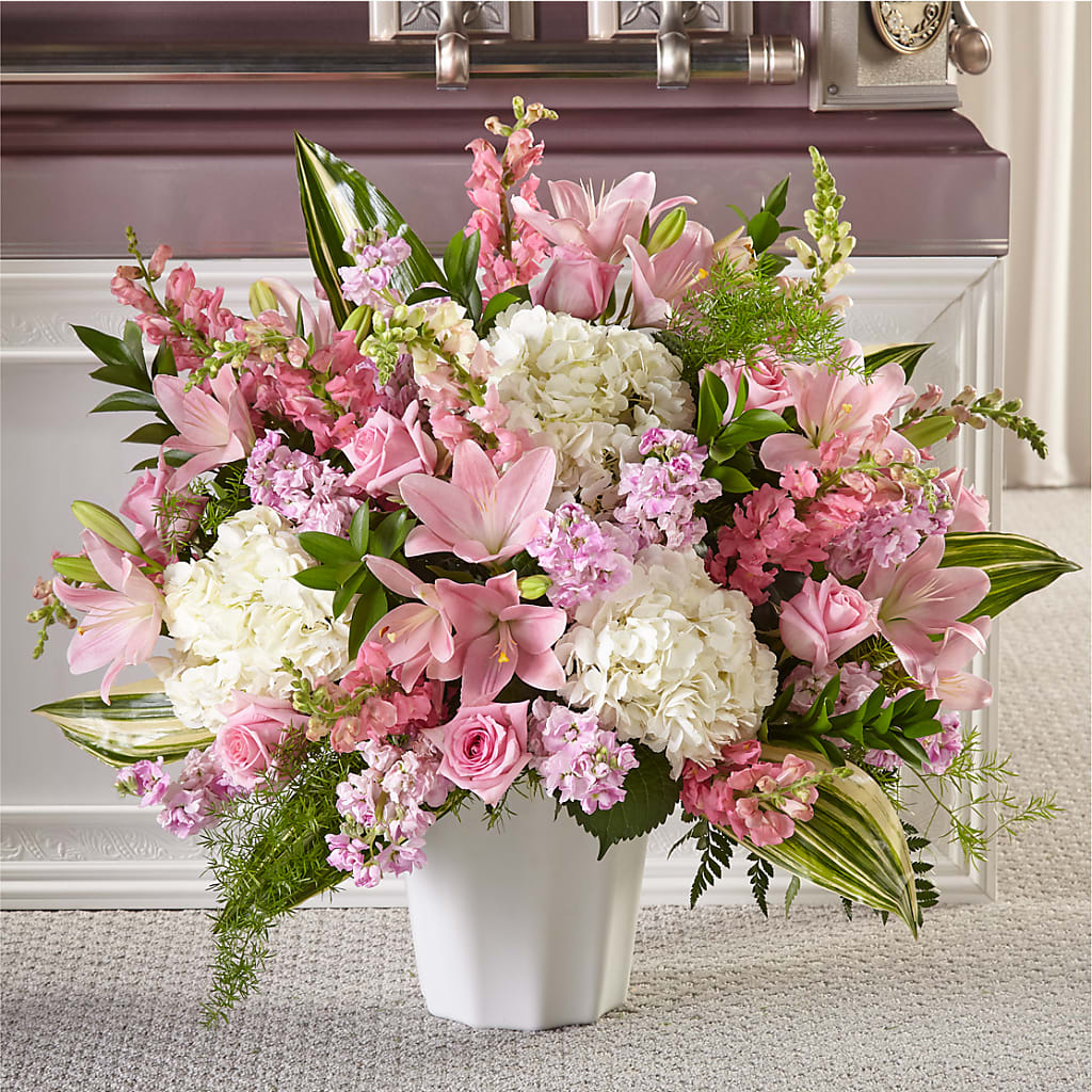 Simply Serene Floor Basket – Flowers By Us, Grand Forks ND