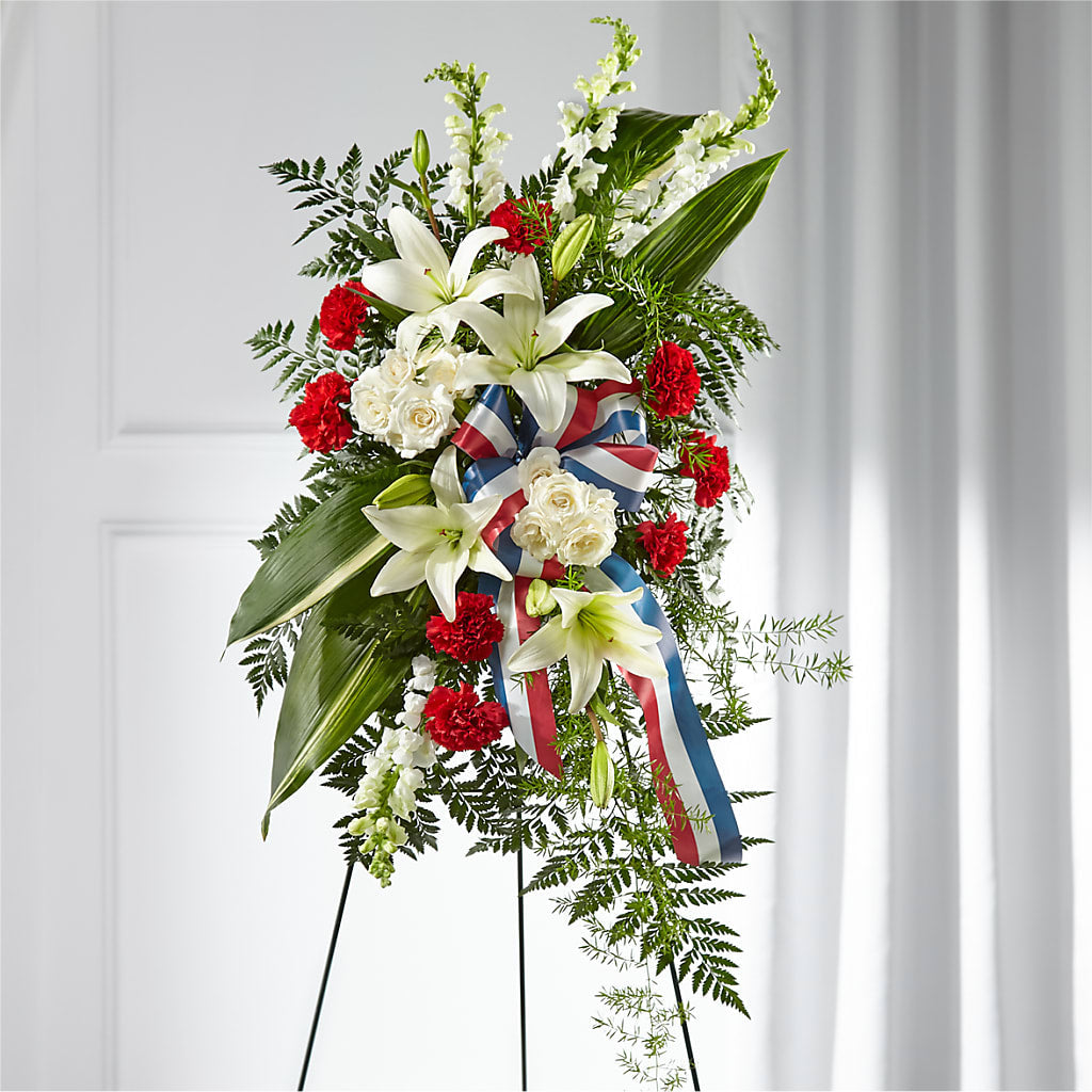 Stars of Life Standing Spray – Flowers By Us, Grand Forks ND