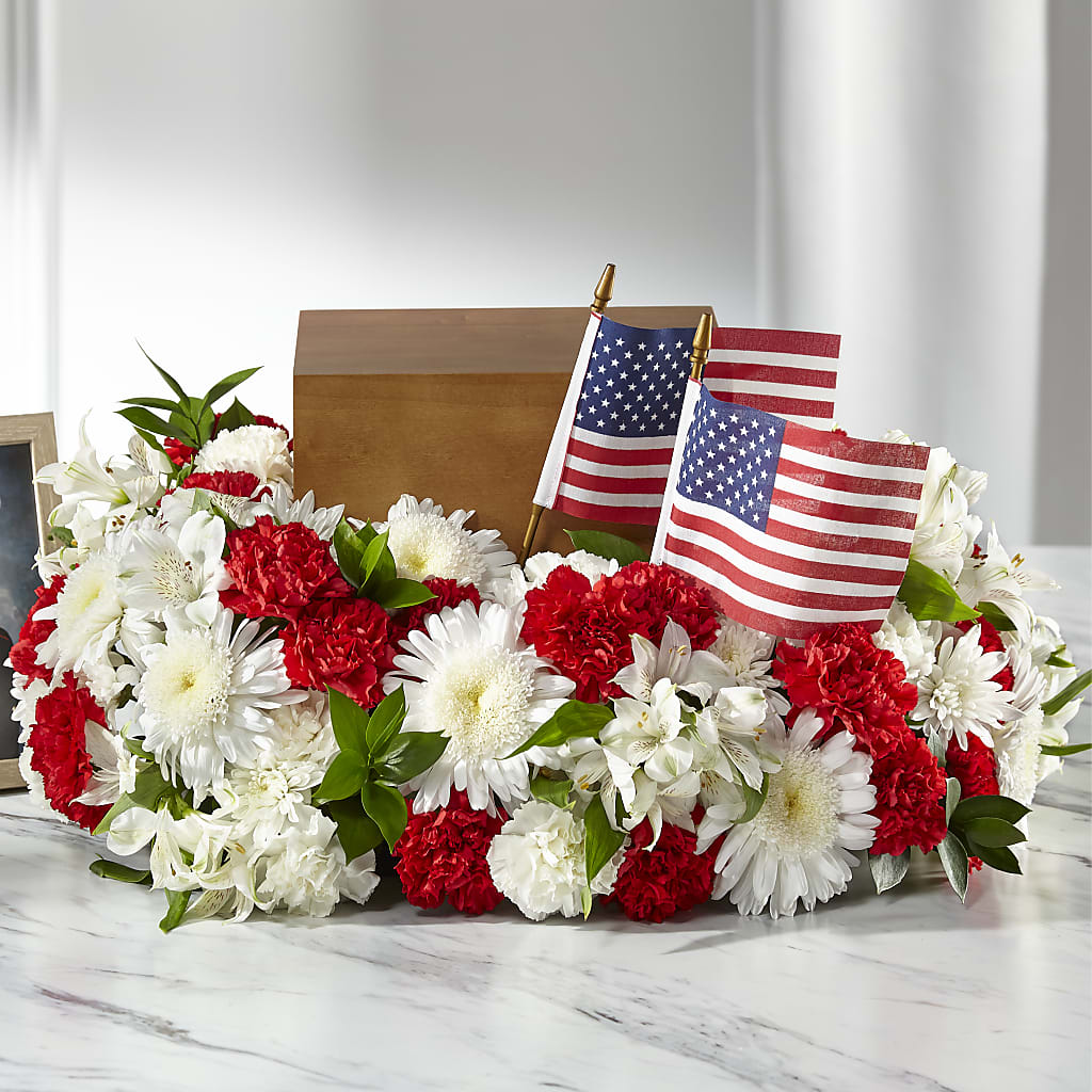 Spirit of Patriotism Cremation Adornment – Flowers By Us, Grand Forks ND