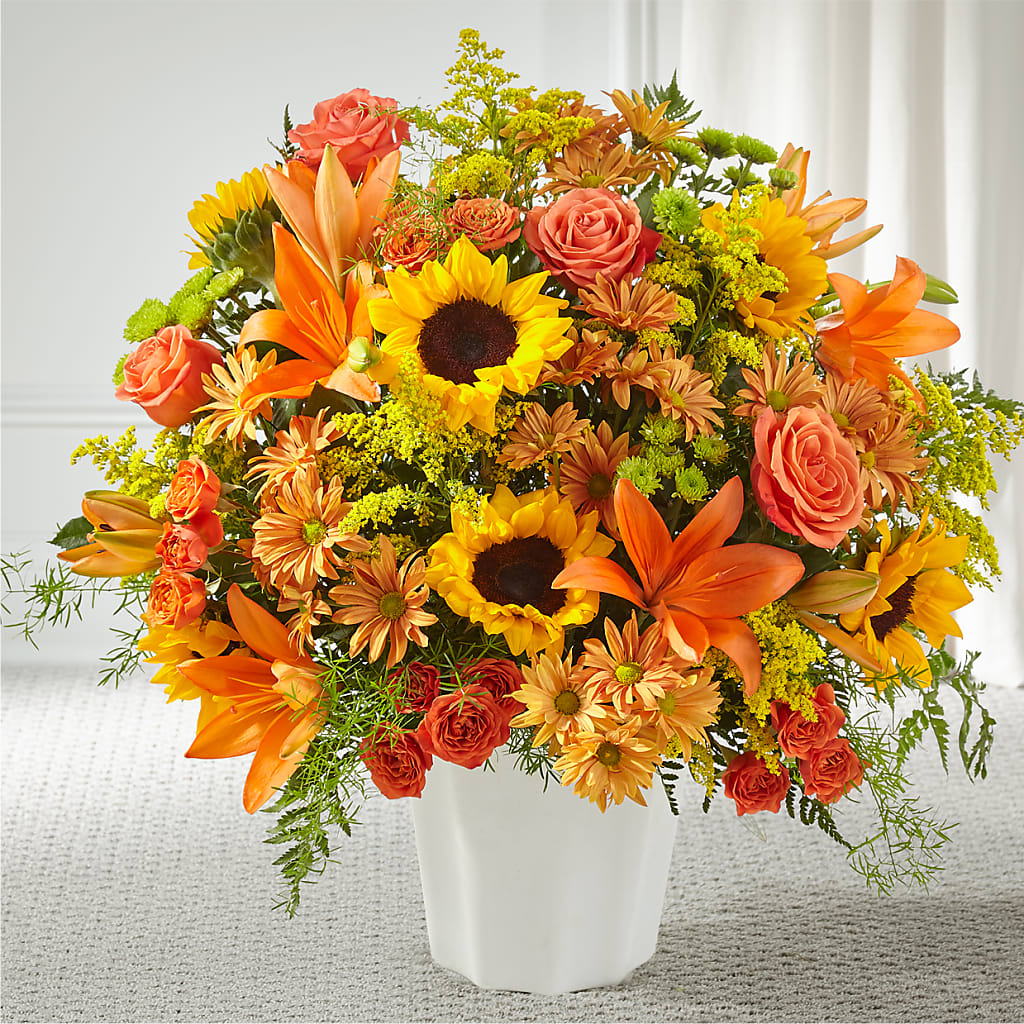 Harvest Thoughts Floor Basket – Flowers By Us, Grand Forks ND