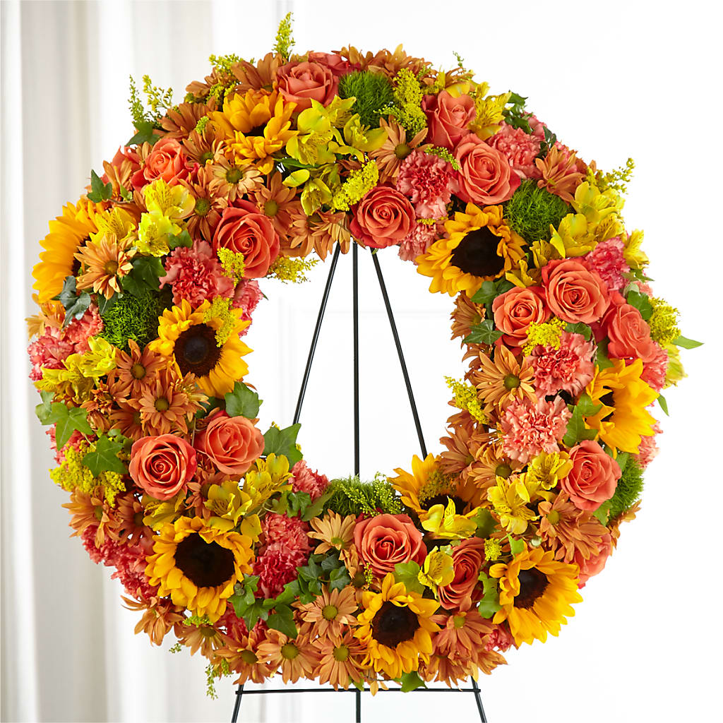 Autumnal Memories Wreath (Standard) – Flowers By Us, Grand Forks ND