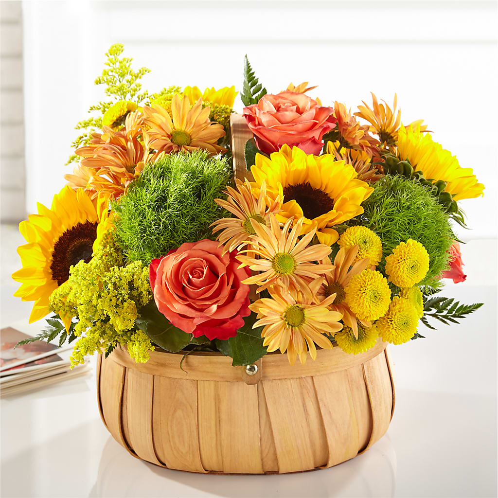 Harvest Sunflower Basket – Flowers By Us, Grand Forks ND