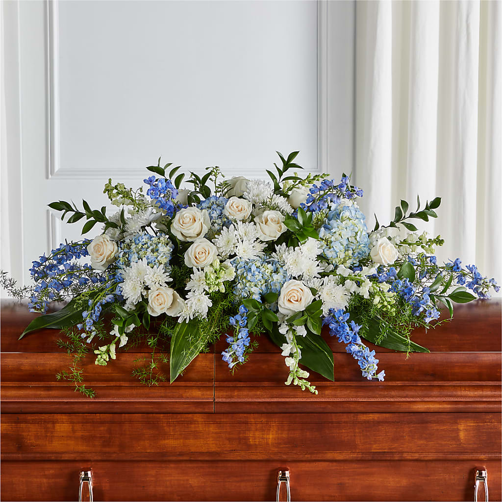 Timeless Essence Casket Spray – Flowers By Us, Grand Forks ND