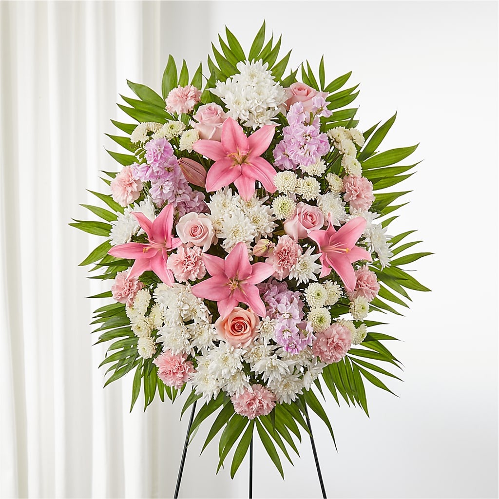 Offering Solace Standing Spray – Flowers By Us, Grand Forks ND