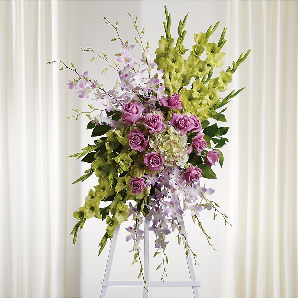 Lasting Legacy Standing Spray – Flowers By Us, Grand Forks ND