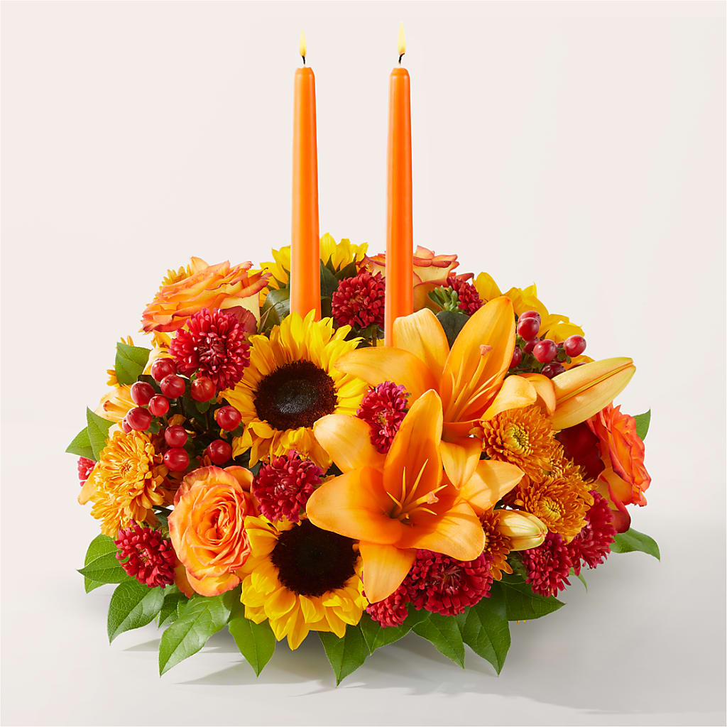 Grateful Centerpiece – Flowers By Us, Grand Forks ND