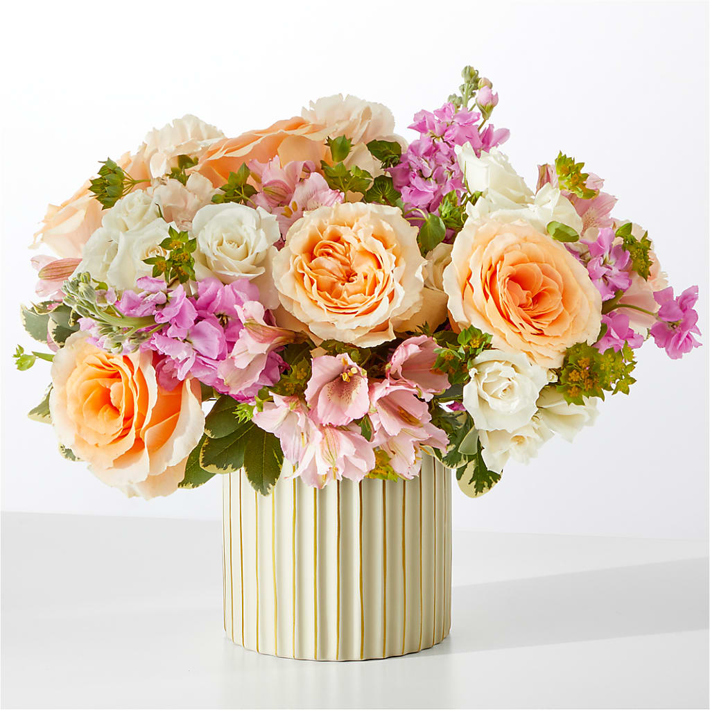 Paradise Bouquet with Ivory Vase – Flowers By Us, Grand Forks ND
