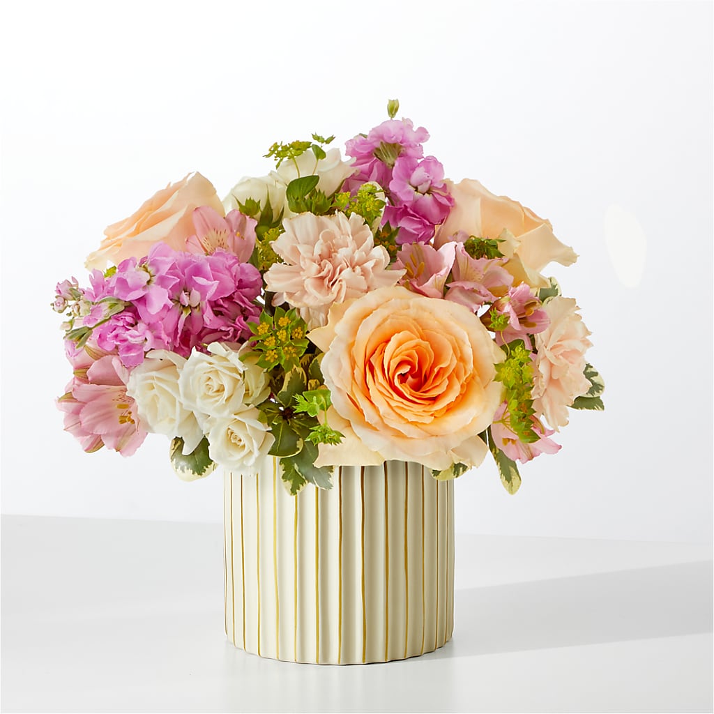 Paradise Bouquet with Ivory Vase – Flowers By Us, Grand Forks ND