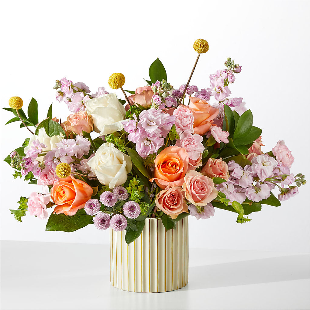 French Market Bouquet with Ivory Vase – Flowers By Us, Grand Forks ND