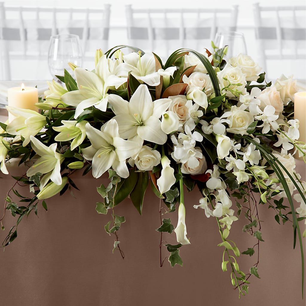 White Linen Arrangement – Flowers By Us, Grand Forks ND