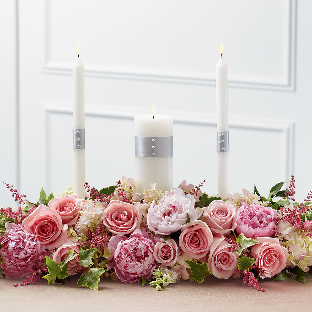 Worldwide Romance Unity Candle Arrangement – Flowers By Us, Grand Forks ND