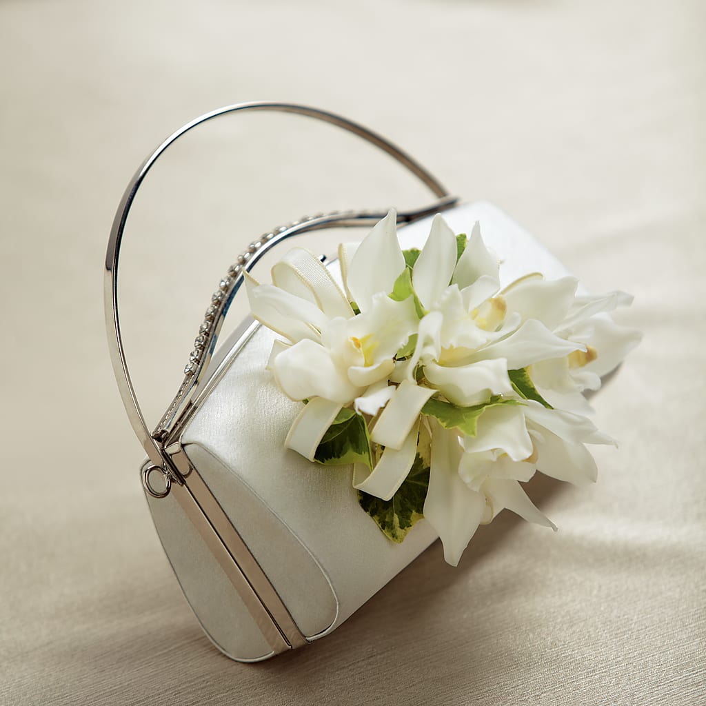 White Purse Decor – Flowers By Us, Grand Forks ND