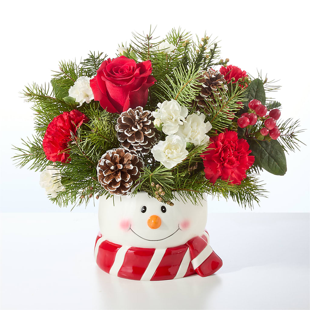 Jolly Snowman Bouquet –  Flowers By Us, Grand Forks ND