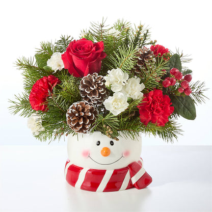 Jolly Snowman Bouquet –  Flowers By Us, Grand Forks ND