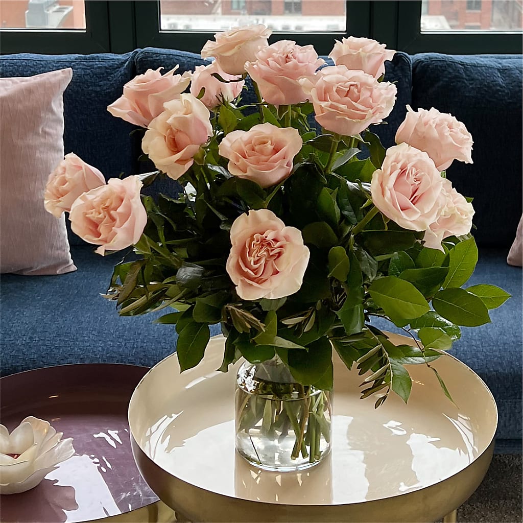 Long Stem Pink Rose Bouquet –  Flowers By Us, Grand Forks ND