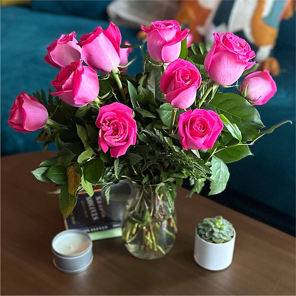 Long Stem Pink Rose Bouquet –  Flowers By Us, Grand Forks ND