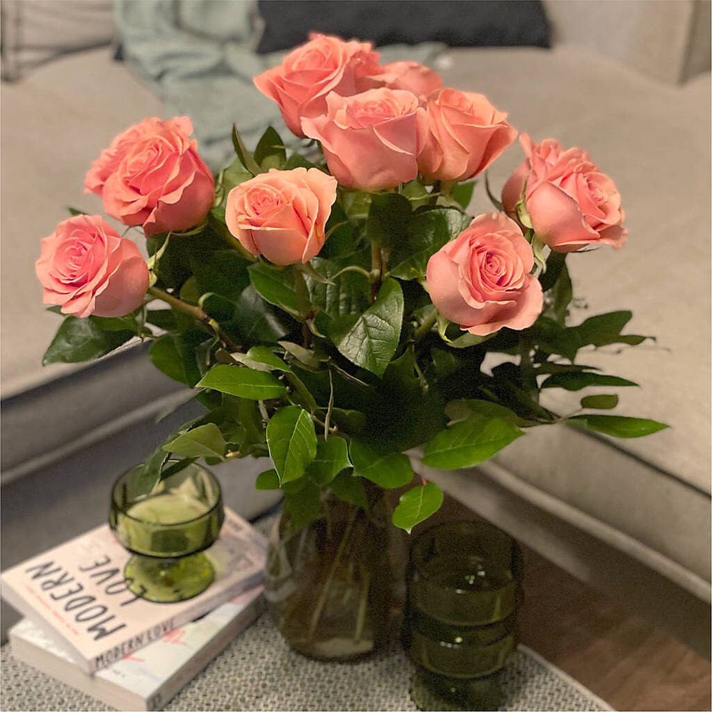Long Stem Pink Rose Bouquet –  Flowers By Us, Grand Forks ND