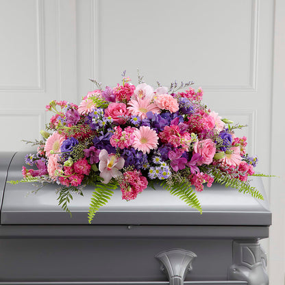 Glorious Garden Casket Spray –  Flowers By Us, Grand Forks ND