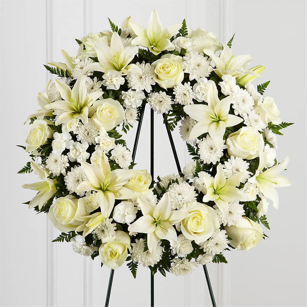 Treasured Tribute Wreath –  Flowers By Us, Grand Forks ND