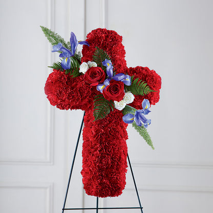 Faithful Hero Floral Cross –  Flowers By Us, Grand Forks ND