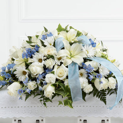 Tender Treasure Casket Spray –  Flowers By Us, Grand Forks ND