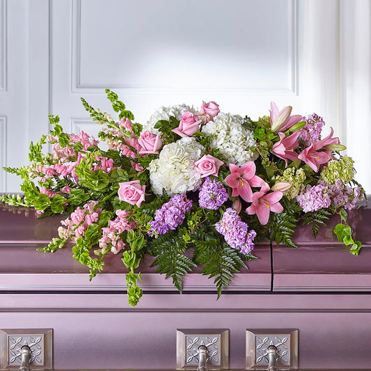 Life's Gratitude Casket Spray –  Flowers By Us, Grand Forks ND