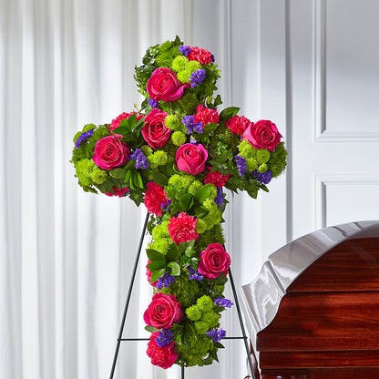 Tribute Rose Floral Cross –  Flowers By Us, Grand Forks ND