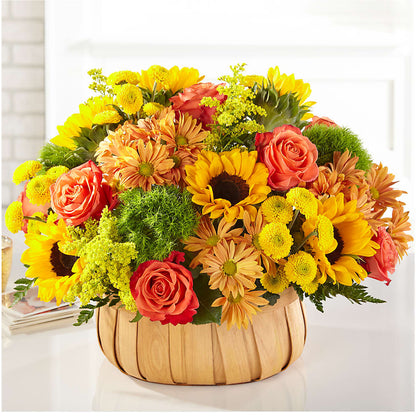 Harvest Sunflower Basket –  Flowers By Us, Grand Forks ND