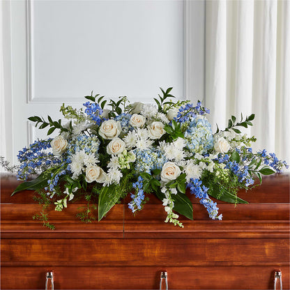 Timeless Essence Casket Spray –  Flowers By Us, Grand Forks ND