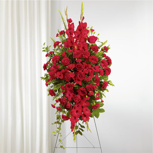 From the Heart Standing Spray –  Flowers By Us, Grand Forks ND