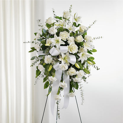 With Care Standing Spray –  Flowers By Us, Grand Forks ND