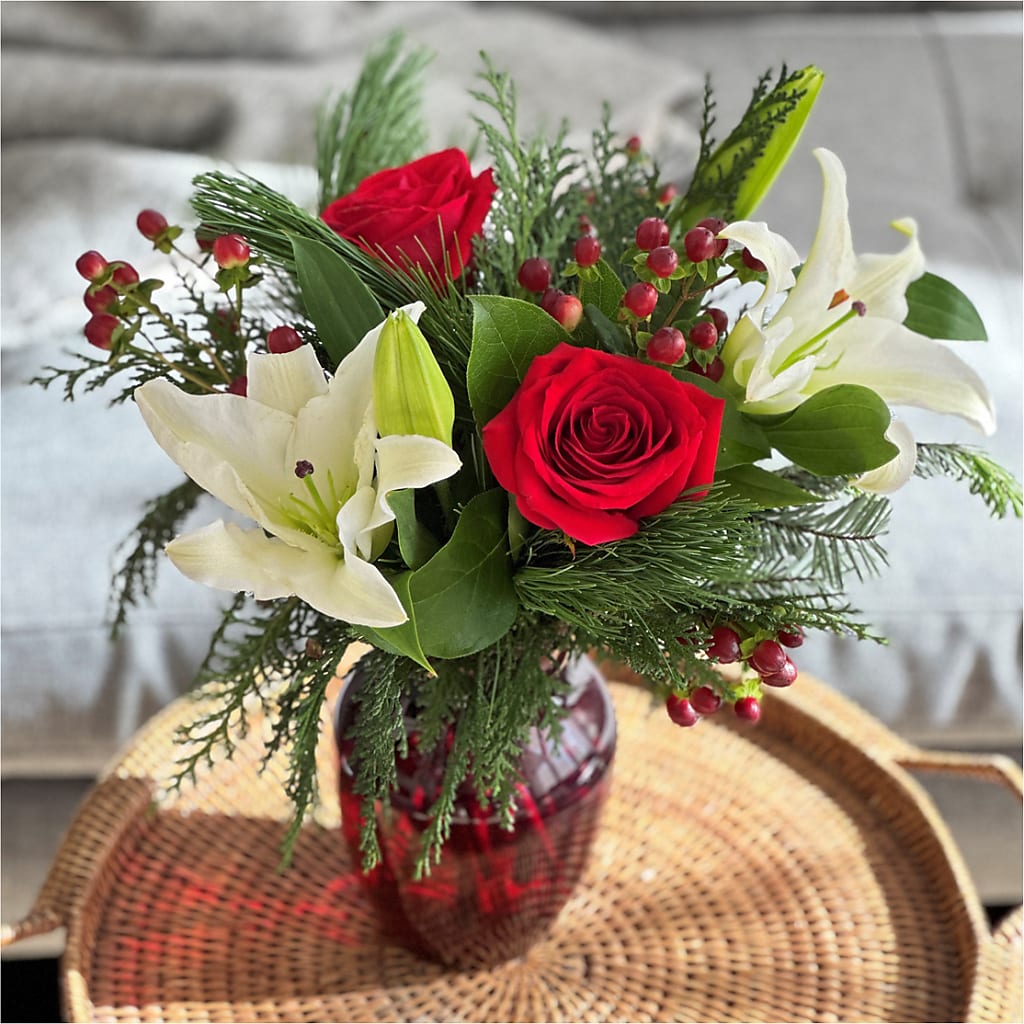 Evergreen Delight Bouquet –  Flowers By Us, Grand Forks ND