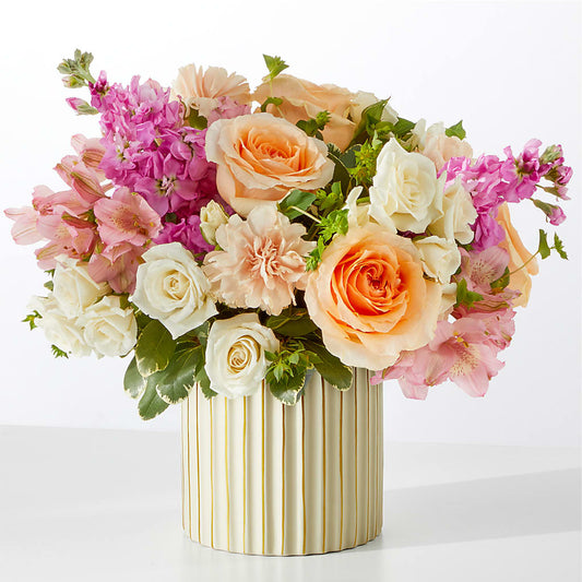 Paradise Bouquet with Ivory Vase –  Flowers By Us, Grand Forks ND