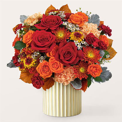 Merlot Bouquet with Ivory Vase –  Flowers By Us, Grand Forks ND