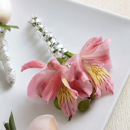 Pink Peruvian Lily Boutonniere –  Flowers By Us, Grand Forks ND
