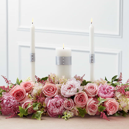 Worldwide Romance Unity Candle Arrangement –  Flowers By Us, Grand Forks ND